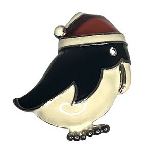 Vintage Lia Sophia Festive Penguin Holiday Enamel Brooch